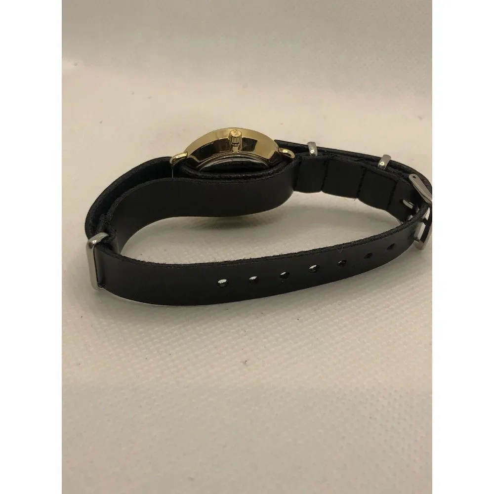 Michael Kors MK2734 Women's Black Leather Analog Silver Dial Quartz Watch OL147